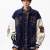 Men S American Style Loose Thick Red Baseball Jacket