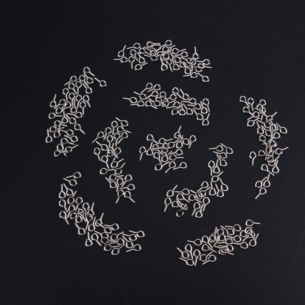 300Pcs Elegant Eye Screw Pins Strong Silver Screw Eye Bolts for DIY Jewelry Design Necklace Bracelet Keychain Craft Supplies