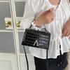 Personality Trend Crocodile Pattern Casual Small Square Bag Women's New Foreign Style Niche Chain Single Shoulder Messenger Bag