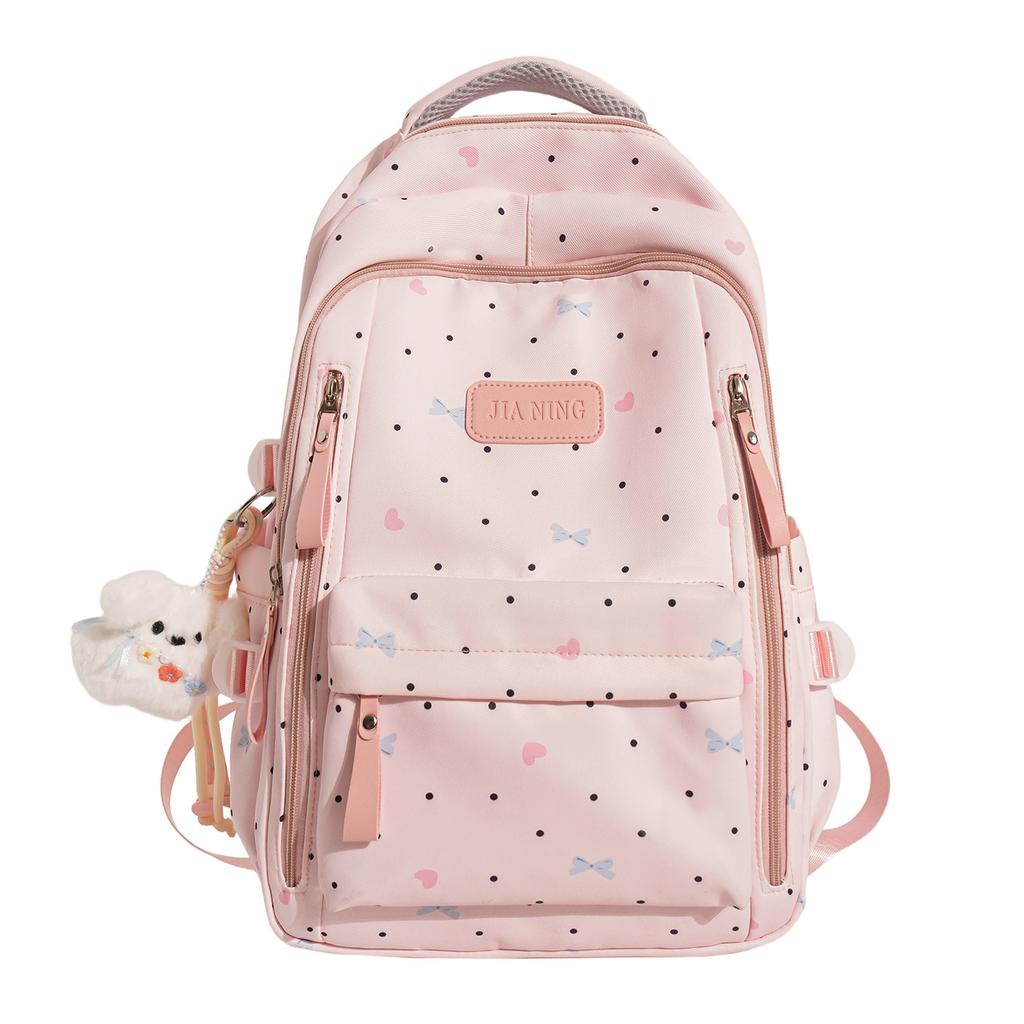 Schoolbag Mori small fresh bow schoolbag female junior high school student cute backpack advanced sense lightweight large capacity backpack
