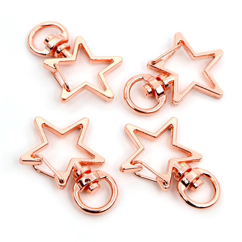 10pcs Cat Heart Snap Hook Trigger Clips Buckles For Keychain Lobster Lobster Clasp Hooks for Key Ring Clasp Jewelry Supplies