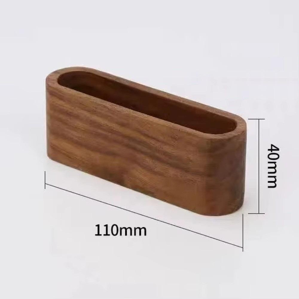 Creative Wooden Business Card Holder Office Supplies Storage Box Note Holder Stationery Desktop Accessories Card Holder