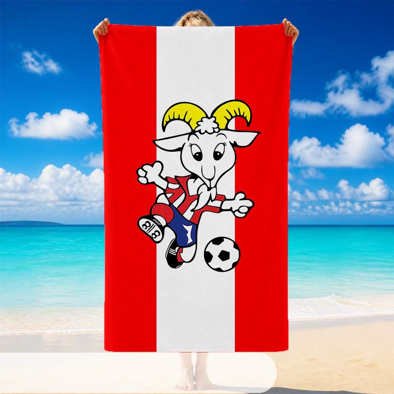 Quick Dry Beach Towel Chivas Pattern, Lightweight Absorbent Towel for Pool Beach Vacation Use