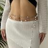Boho Starfish Shell Pendant Waist Chain for Women New Trendy Pearl Seahorse Beaded Waist Link Bikini Belly Chain Body Jewelry