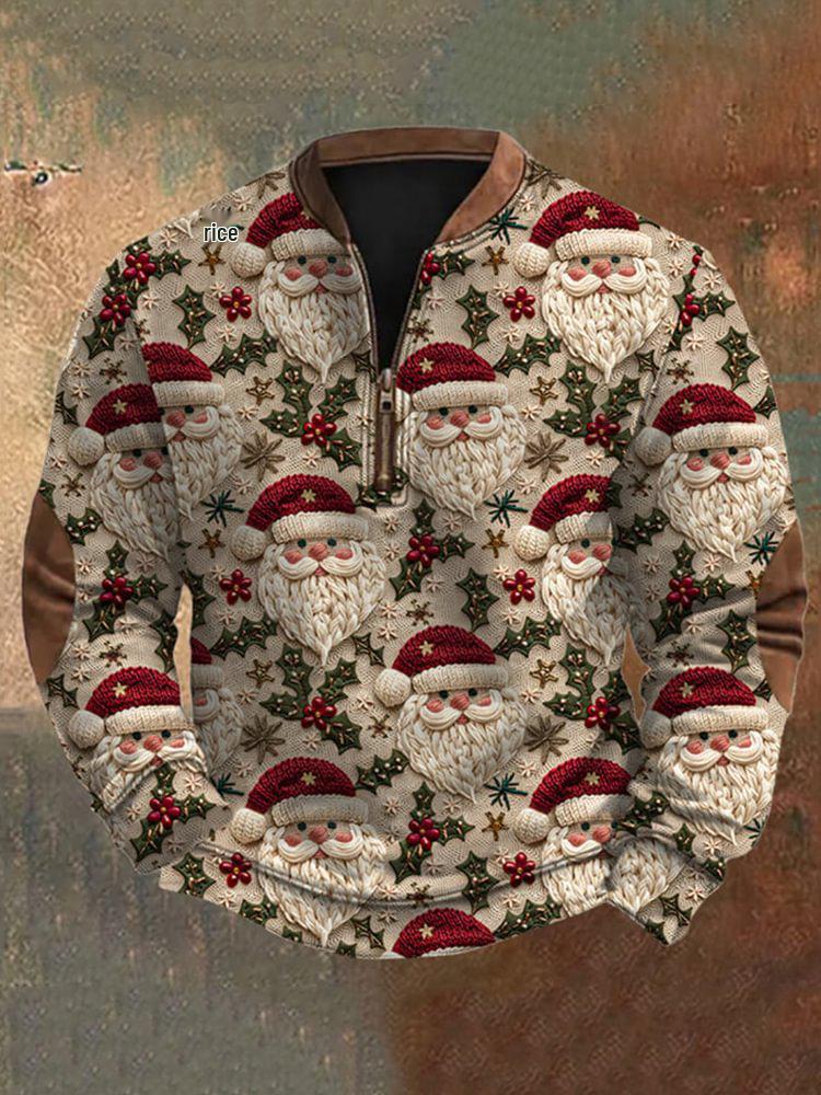 Men's Autumn 2025 Cartoon Santa Claus Hoodie