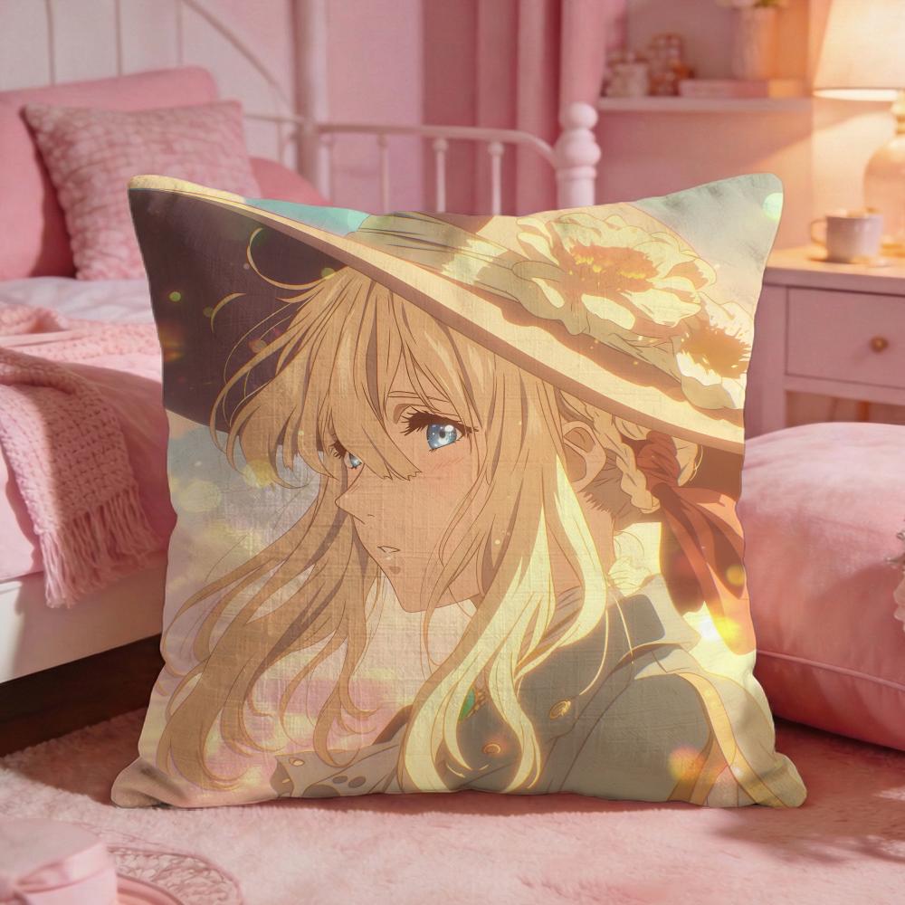 Violet EEvergardens Anime Cushion Cover Premium Comfort Reversible Pillow Cove Two In One Design For Any Room  Car Interior