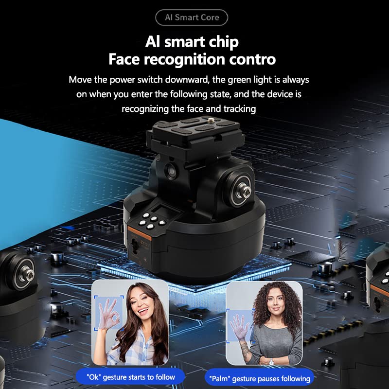 Automatické sledování pohybu hlavy na stativu Podpora kamery s hlavou Smart Follow Rotace o 360 stupňů Kapacita zatížení 2 kg pro digitální fotoaparát s jedním objektivem Smartphone