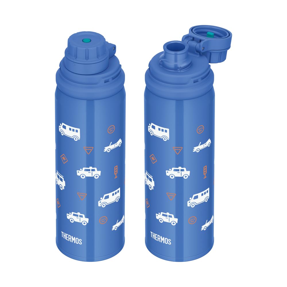 Thermos Vacuum Insulated 3-Way Water Bottle, Straw, Cup, or Sports Type, 0.56L/0.56L, Cobalt Blue, 3-Way Use, Cold Only, FJW-550TR COB