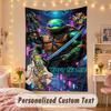 Custom Personalized Tapestry,Teenage Mutant Ninja Turtles Print Custom Name Text Wall Art Hanging for Bedroom