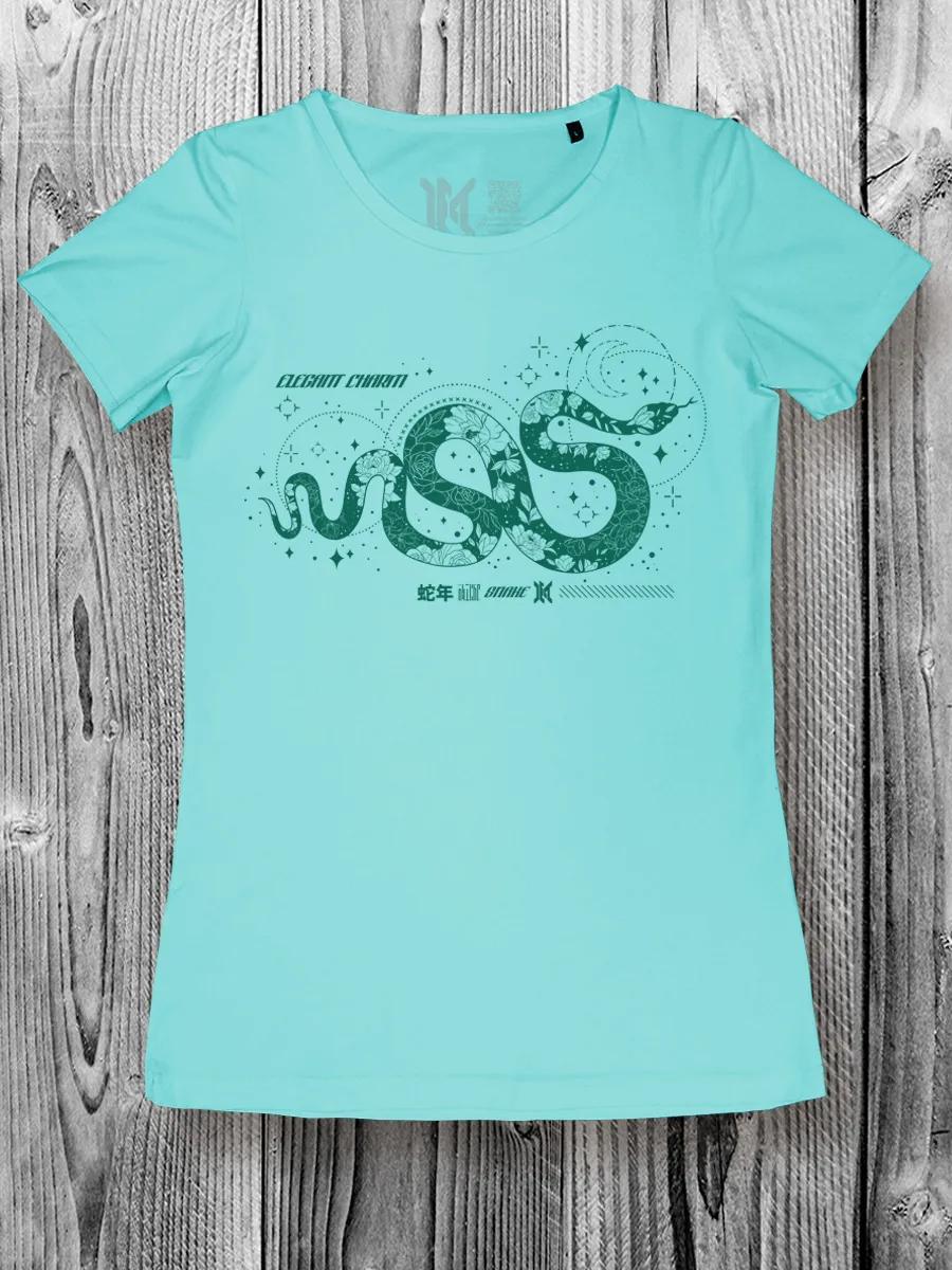 Women s New Year s T-shirt with a snake 2025 3XL