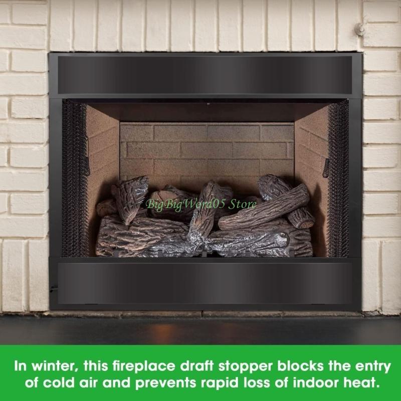 

24TE Fireplace Draft Stopper 2pcs/set Easy to Use Protective Shield for Flower Powder Dust Stain Stopping China Mainland