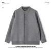Loose Plaid Patchwork Fake Two Piece Knit Cardigan Sweater For Men