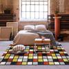 Luminous Rug Woolly Effect Small Checks Multi 133x180
