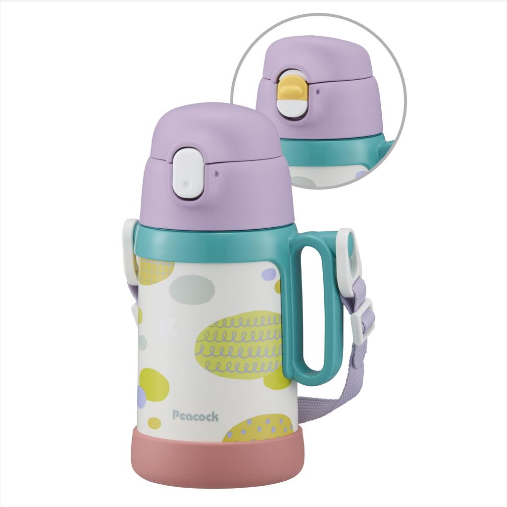 Water Direct Stainless Vacuum Sora SR The-peacock (The-peacock) Bottle, 480ml/490ml, Insulated, Straw, Opening, 2-Way Bottle, Steel, Flask, APD-W50