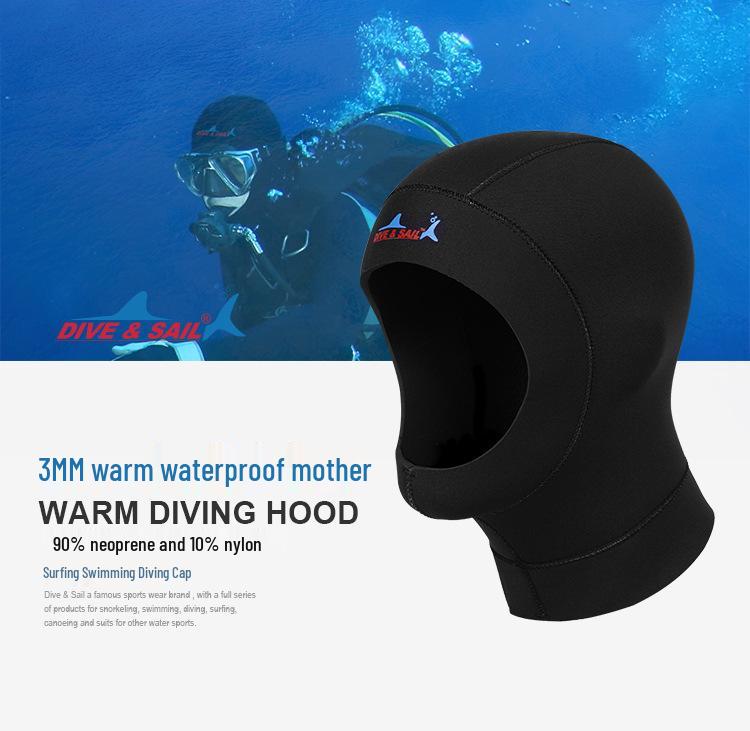 Unisex 3MM Sun Protection Diving Hood for Snorkeling, Surfing, and Winter Swimming
