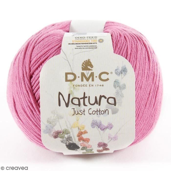 Fil à tricoter - DMC - Natura - 50 gr - 100% coton - Rose Tagada N°114