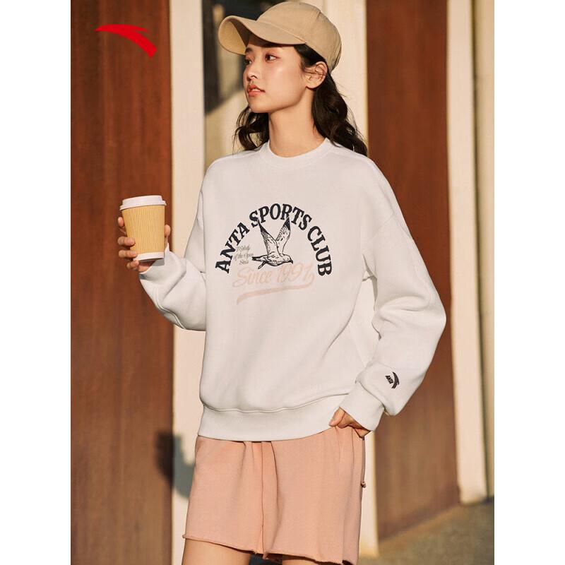 Anta Women's Printed Fleece Pullover Sweatshirt