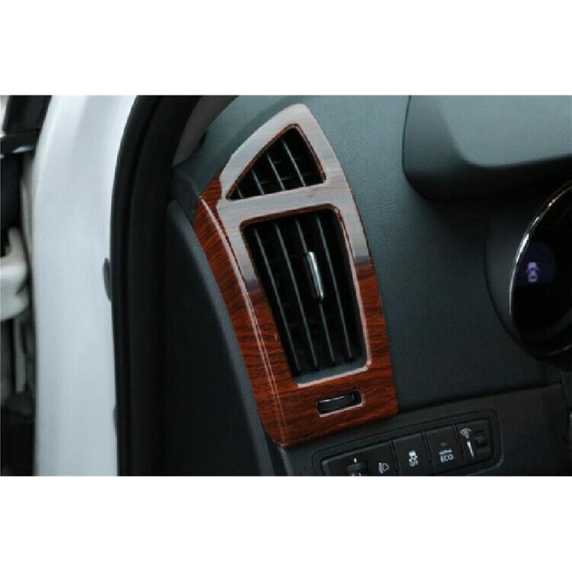 For Hyundai Sonata 2011-2014 Wood Grain Console L&R Air Outlet Vent Cover Trim