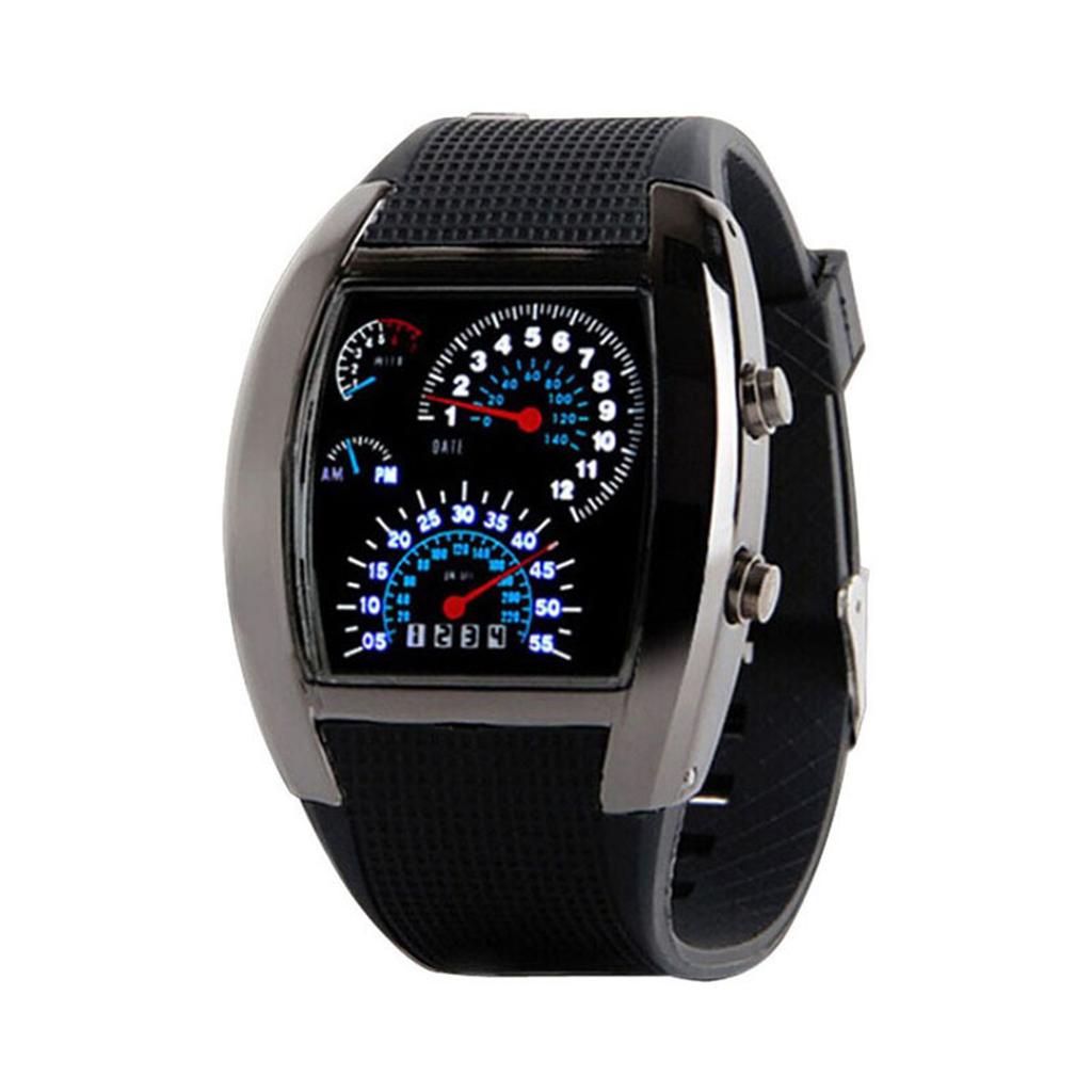 Men's Waterproof Luminous Running Alarm Clock Watch