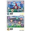100cm Soccer Game Mat Set with Adhesive Balls Soccer Ball Game Set Foldable Mini Soccer  Games Set for Backyard Lawn