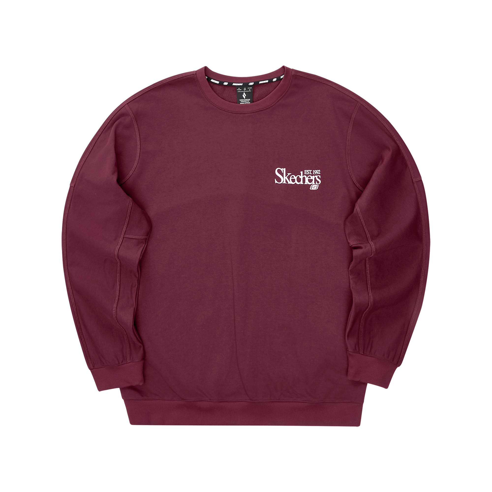 Skechers Casual Round Neck Long Sleeve Sweatshirt Unisex sweatshirt Red L324U064-02C9 XS