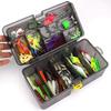 Fishing Lure Kits Mixed Universal Artificial Soft Baits Set Including Spinning Lures, Plastic Worms, Frogs, Single Hooks, Swivels and Tackle Bo