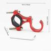 Bike Motorcycle Storage Hook, Adjustable Aluminum Alloy Hanger for Helmets Bags and Gear, Easy Install On Handlebars
