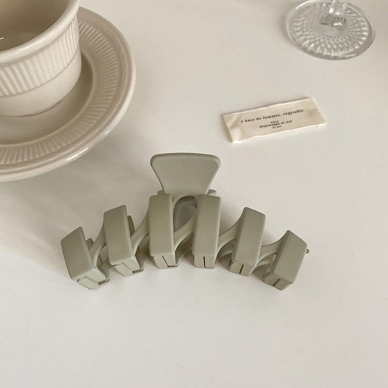 

Корейские нейтральные кофейные большие зажимы для густых волос, аксессуары для волос, женский головной убор, модные пластиковые заколки для волос в форме краба, подарки