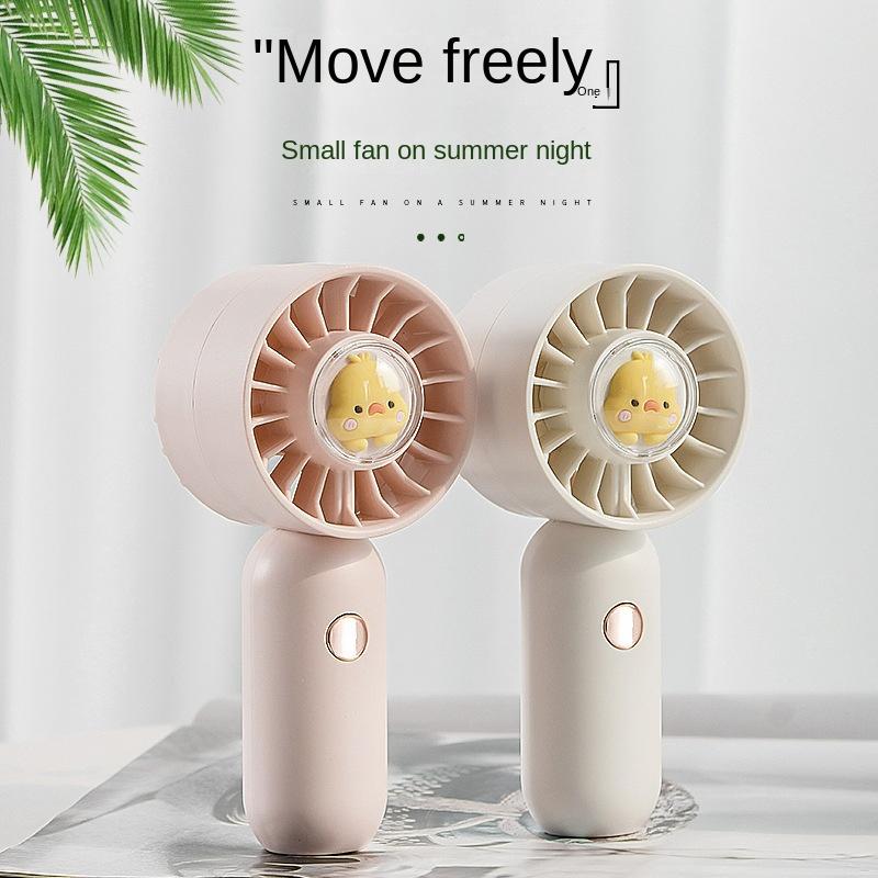 Ruční malý ventilátor s USB nabíjením, mini přenosný studentský kolejní stolní tichý ventilátor, dobíjecí vzduchový chladič s 3 rychlostmi