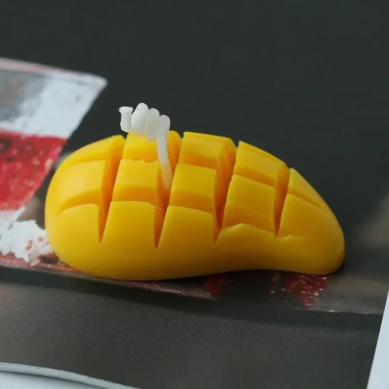 New 3D Mangoes Silicone Candle Mold Baking Cake Handmade DIY Sugar Flipping Dessert Chocolate Make Mold Home Baking Accessory