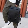 Men's PU Leather Business Travel Backpack: Retro Style, Large Capacity, Perfect for High School and Casual Use.