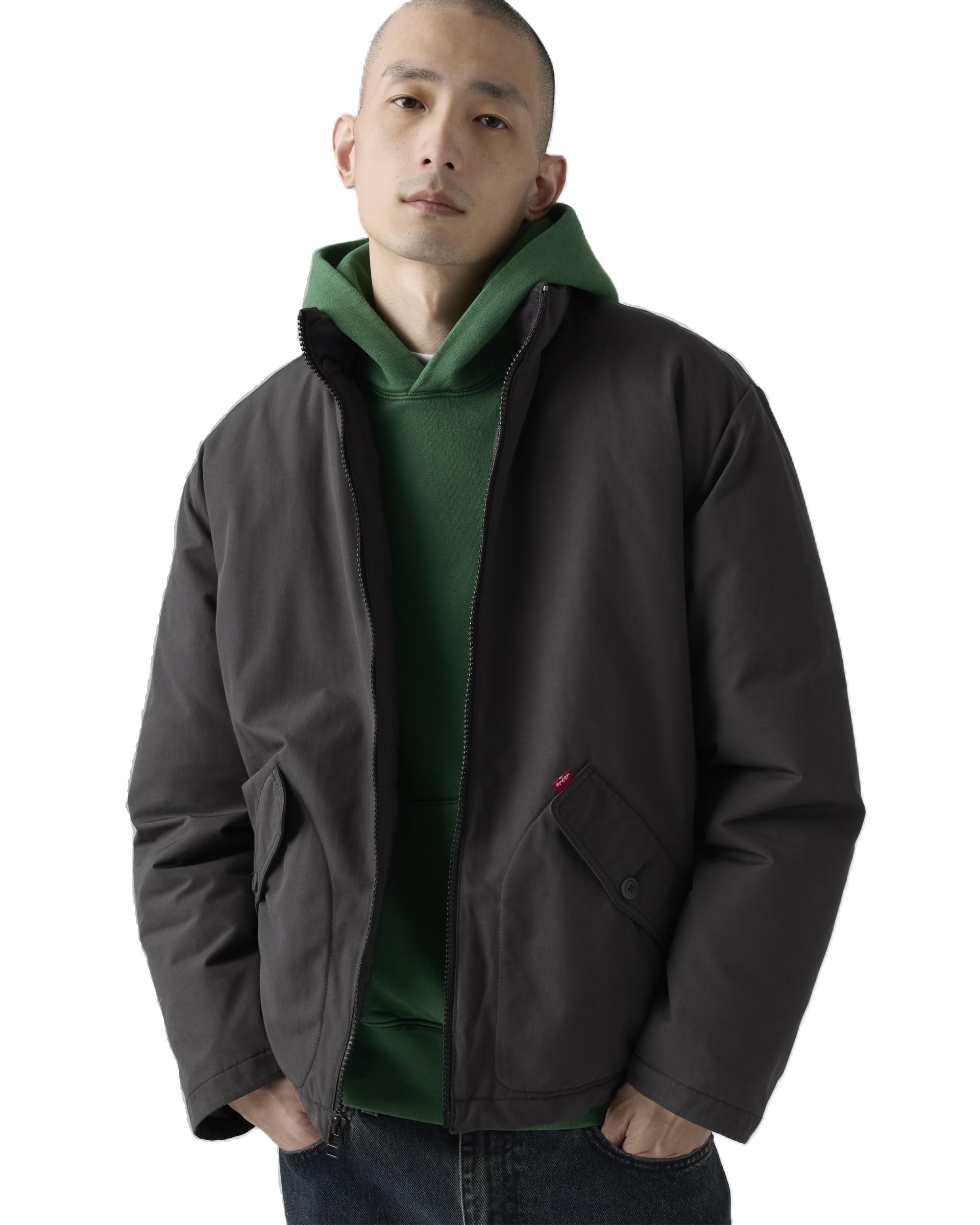 

Levi s Puffer Jacket BRIGGS Padded Jacket Stand Collar Drawcord Men s 003B2-0001 US M