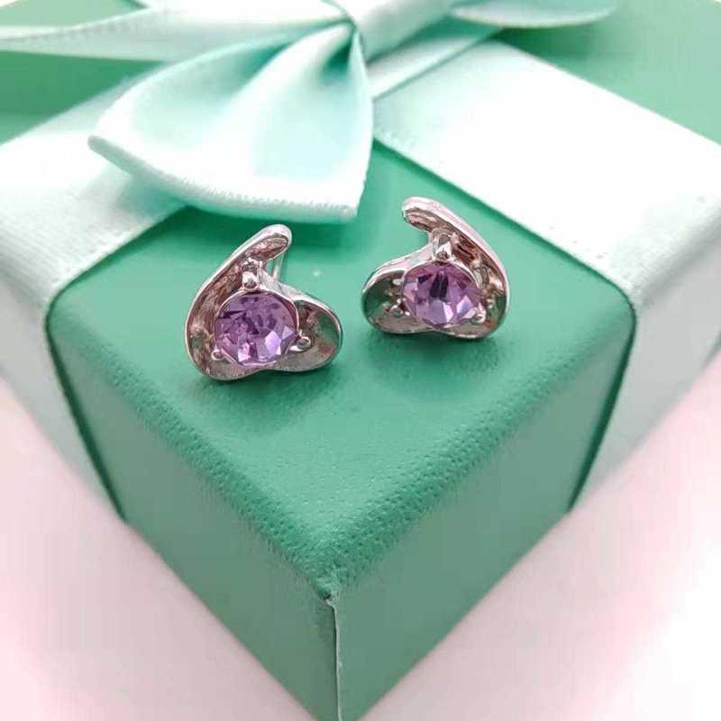 Sace Gems Classic Asymmetrical Heart Copper Alloy Zircon Earrings for Women Wedding Party Gifts