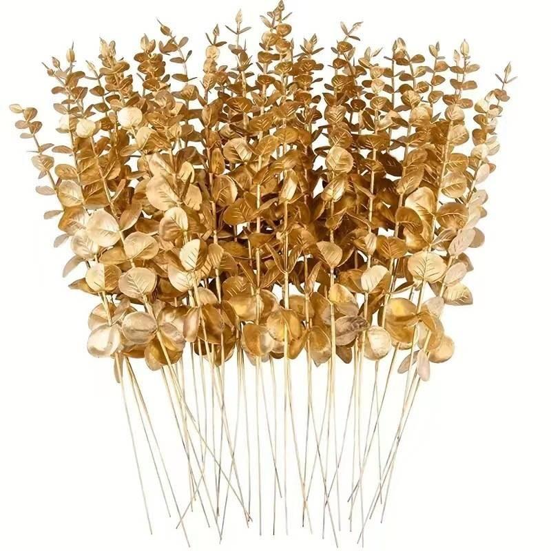 Artificial Eucalyptus Spp Leaves With Plastic Material For Event Decor And Holiday Arrangements