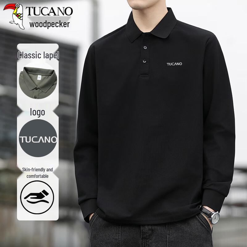 TUCANO Men s Long Sleeve Business Casual Polo Shirt 2XL