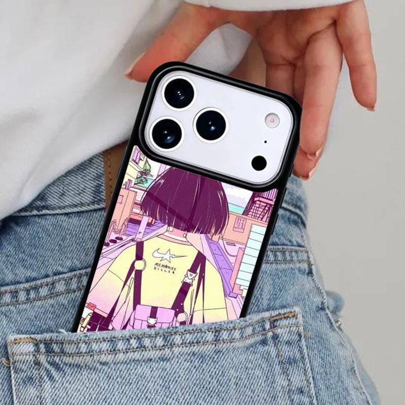 Japanese Style Anime Phone Case for iPhone 16e 15 14 13 12 17 Pro Max Plus Air 17pro Cover Coque