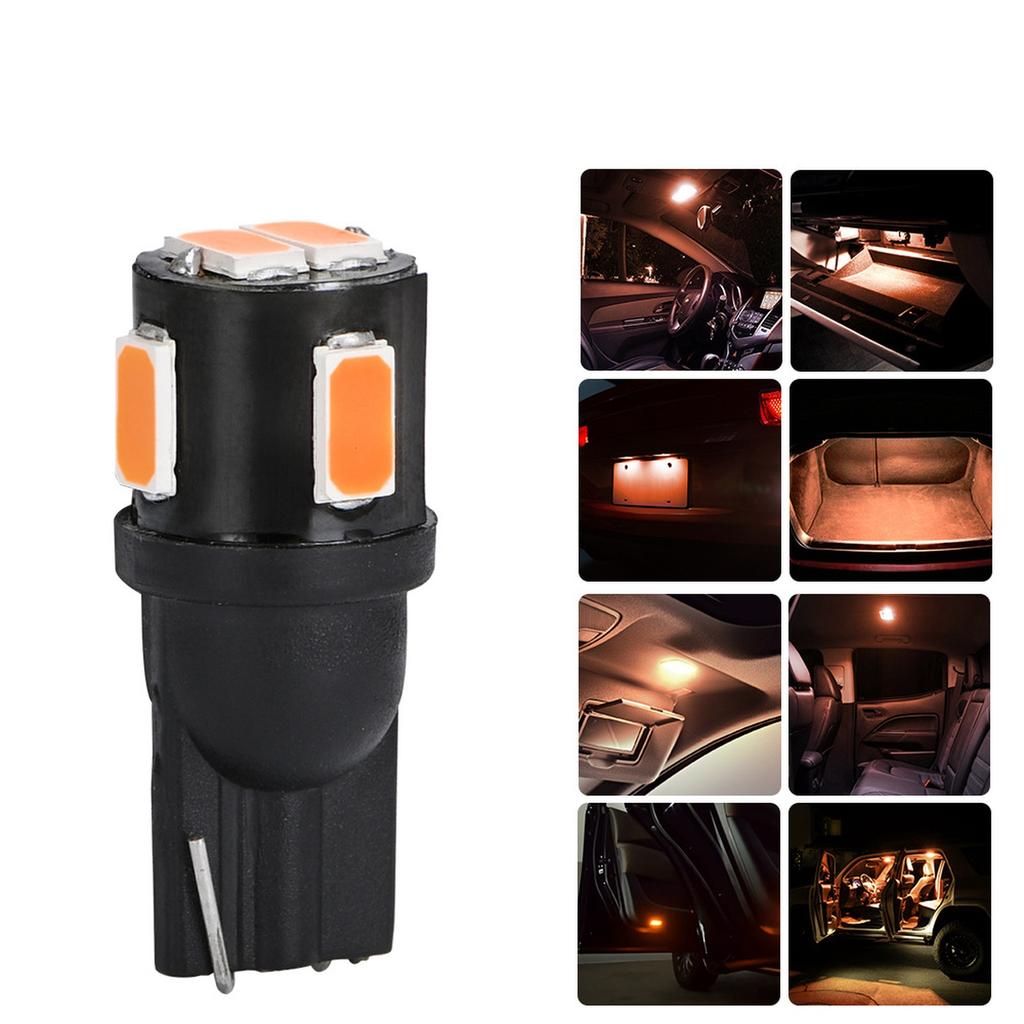 Amber Yellow LED Bulb 194 168 T10 2825 W5W 1800K 5630 SMD For Car Interior Map Dome Door Trunk Light