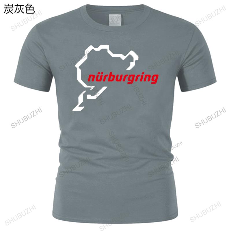 Unisex Luxus Baumwoll T-Shirt Unisex O-Ausschnitt T-Shirts Heißer Verkauf Klassisches Designauto Die Rennstrecke Nürburgring Lockere Oberteile Für Ihn Große Größen
