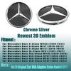Silver Border And Black Border Newest 3D Style Emblem Front Grille Star Emblem Logo For Mercedes Benz GLB X247 CLS C257 A W177