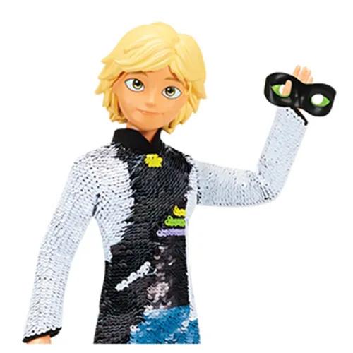 MIRACULOUS Adrien Lalka Czarny Kot z cekinami Fashion Flip 