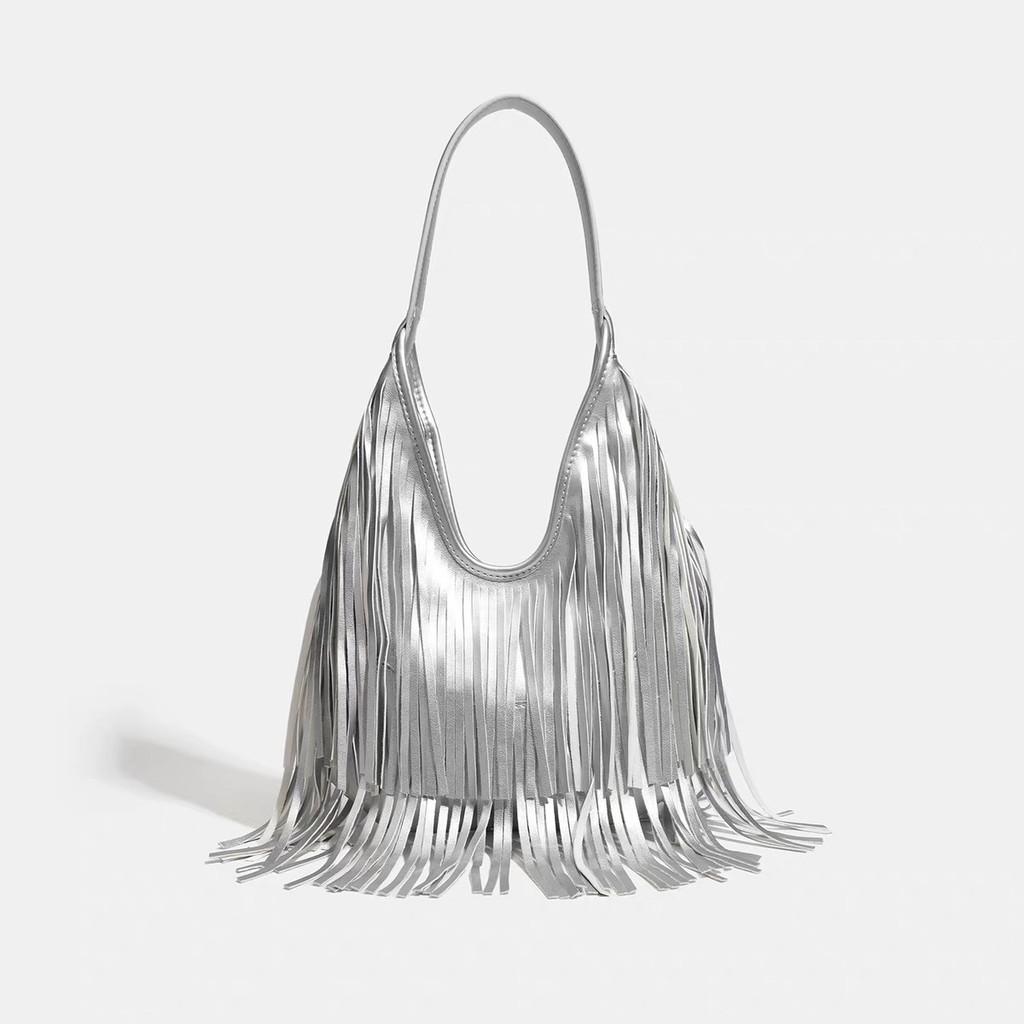 Borsa Tote in PU con Nappe e Chiusura Magnetica per Uso Quotidiano Stile Crossbody da Donna