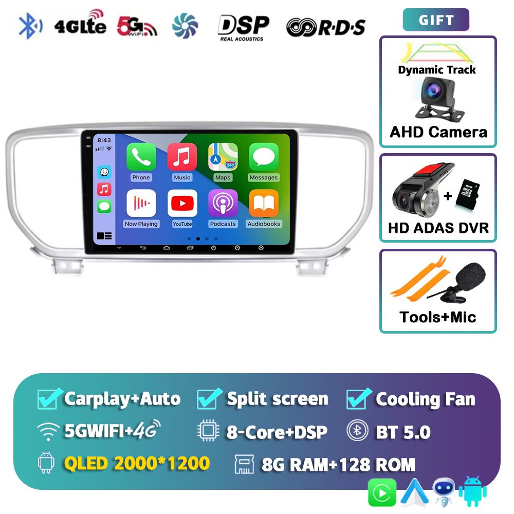 Android 14 Auto Carplay WIFI+4G Car Radio For KIA Sportage 4 KX5 2016 2017 2018 Navigation GPS Multimidia Video Player Stereo BT