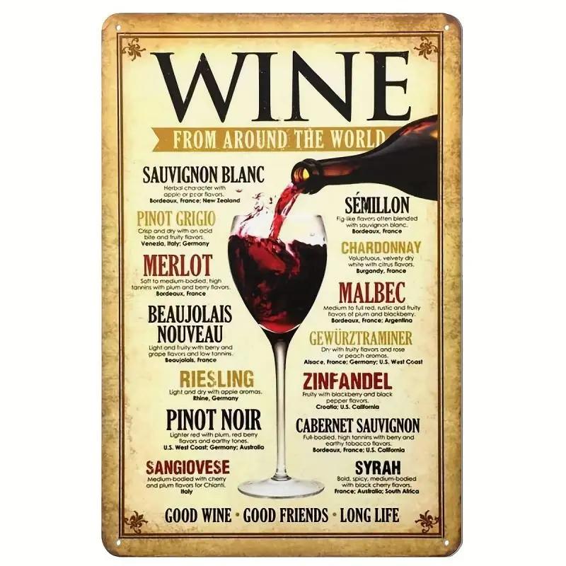 Wine Beer Vintage Metal Tin Signs Living Room Sofa Background Decor Posters Bar Club Shop Wall Room Decoration Iron Plate Plaque