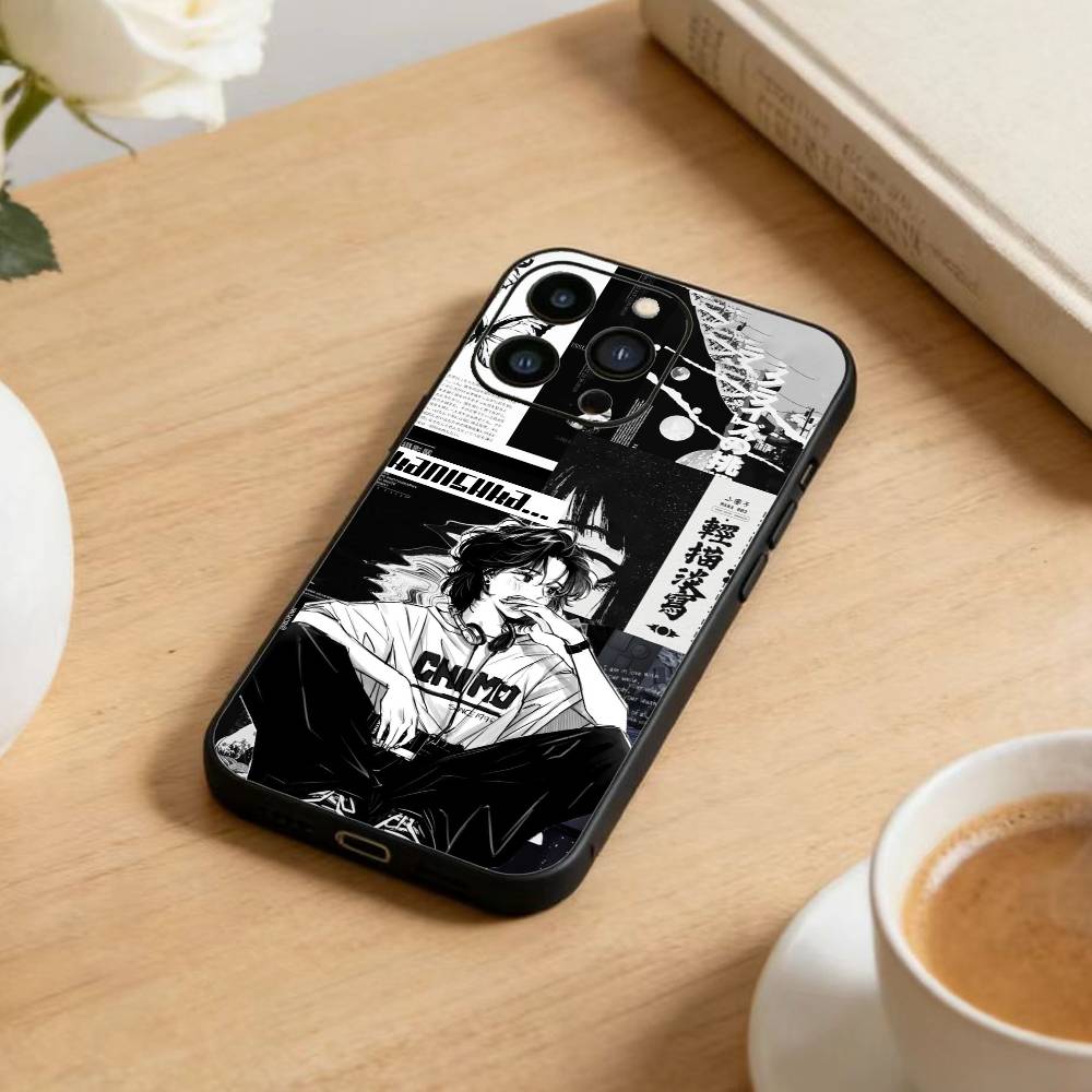 Anime Wallpaper  Phone Case For iPhone 16,15,14,13,12,17,Pro Max,Plus Silicone Black Case