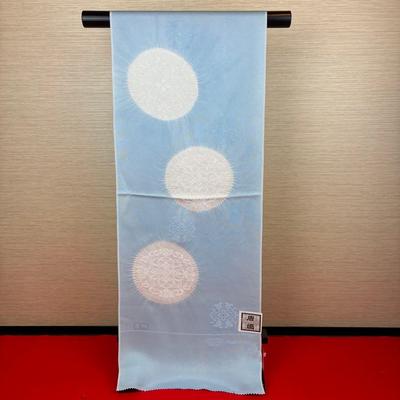Used Limited Edition New Obi-age 4147 Karori Rin-dashi Pure Silk Erihide