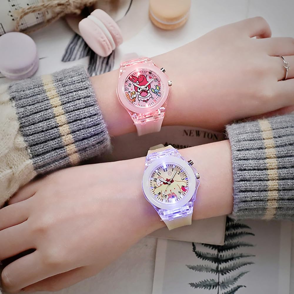 Stelladew Kids Quartz Watch Lightweight Glow Simple Design Unisex Wristwatch
