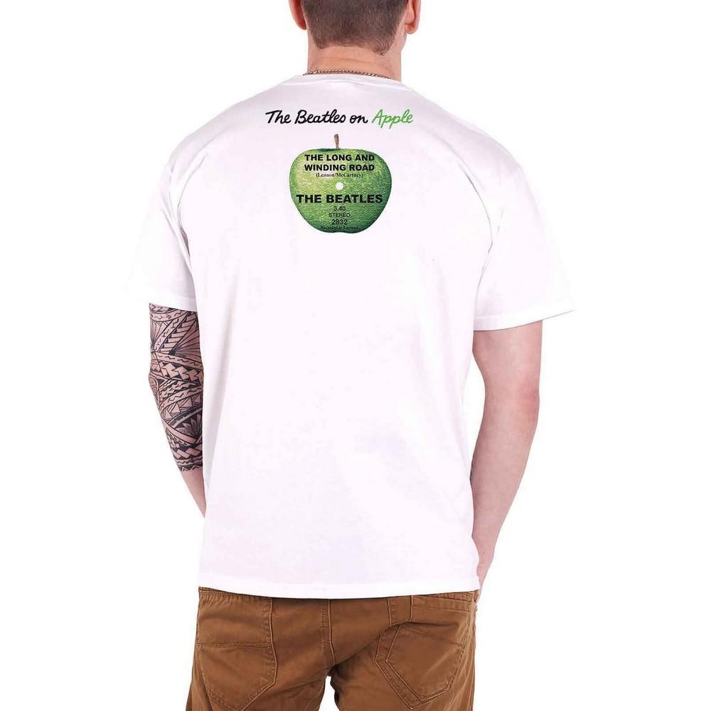 The Beatles Unisex-Erwachsene „Long & Winding Road“-T-Shirt mit Rückenaufdruck