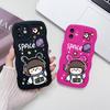Mobile Phone Cases for iPhone 11 13 XR 15 Pro Max 12 14 Pro Max Case iPhone 16 7 Plus 8 Plus XS Max Big Wave Solid Color Cartoon Anti-drop Waterproof