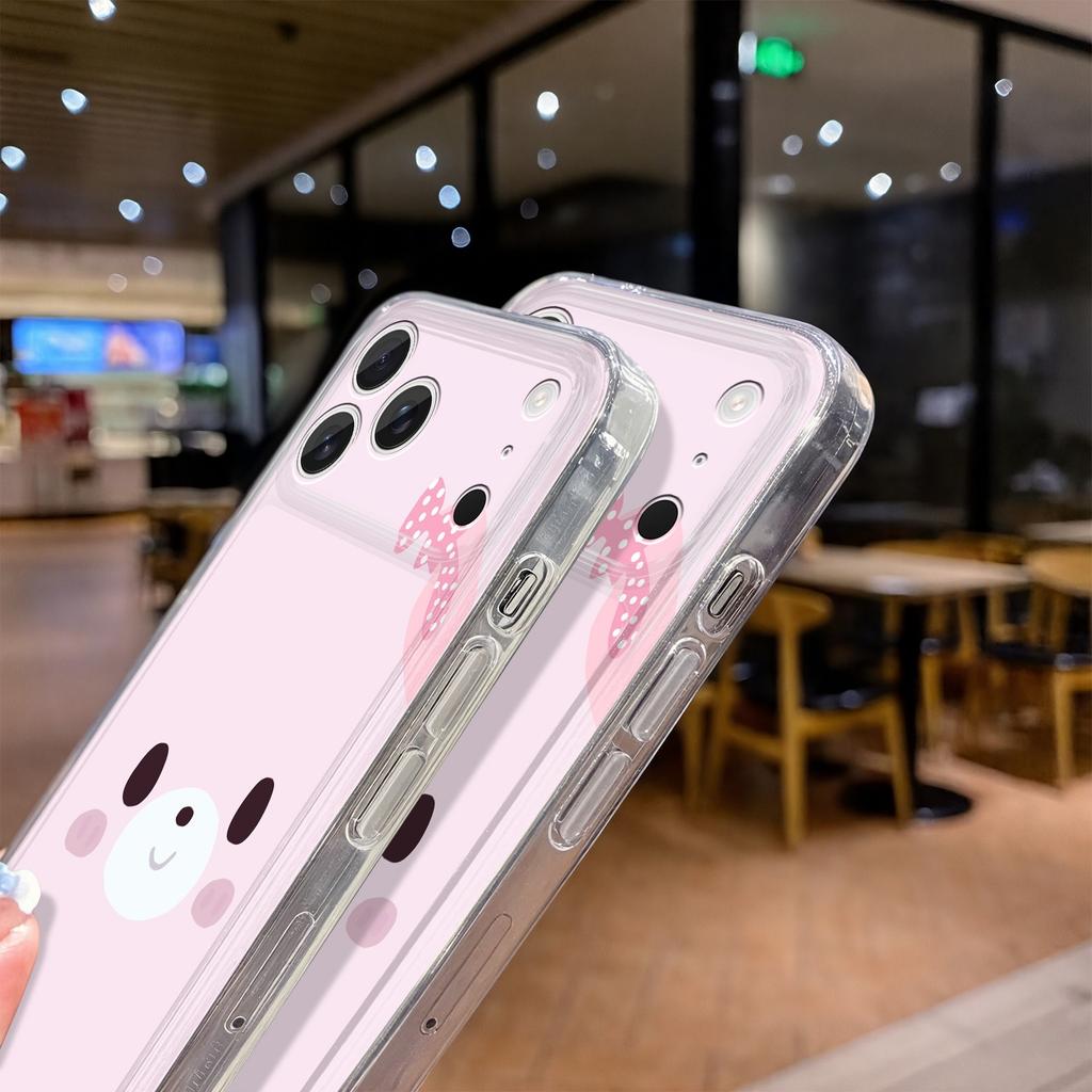 Cartoon Bear Applies To Apple 17PROMAX Mobile Phone Case iPhone15 Soft Girl 14 Cute 13 Transparent 12 Soft Case
