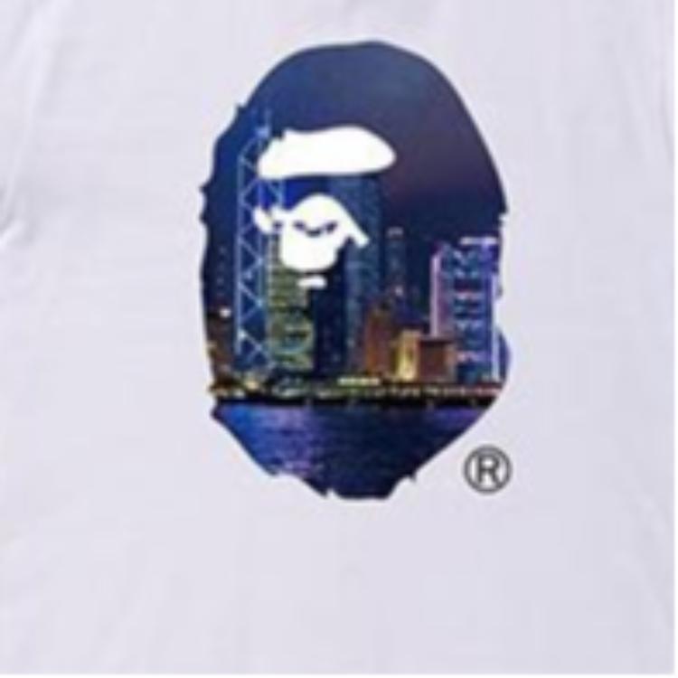 A Bathing Ape Head HongKong 13. Rocznica Koszulka Big Ape Head Unisex Biała BAPE-SS19-33
